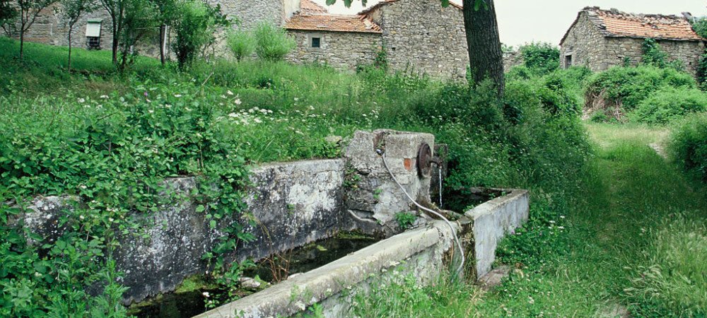 Antico lavatoio in pietra.San Godenzo, Firenze (anno 1997)