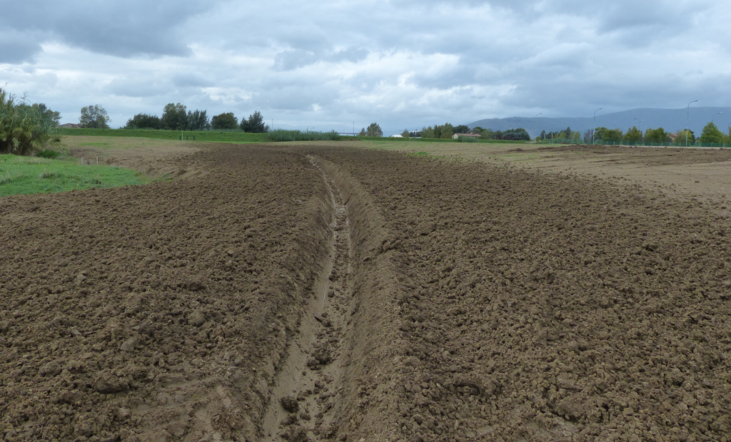 Ultime sistemazioni terreno a nord (novembre 2013)